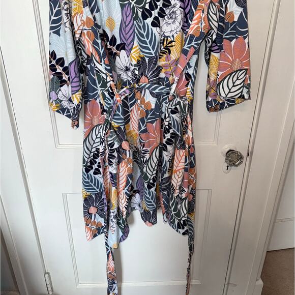 New Vera Bradley Palm Floral Knit Robe S/M - Picture 6 of 7